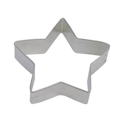 12-Piece 3.5 in. Star Tinplated Steel Cookie Cutter and Cookie Recipe