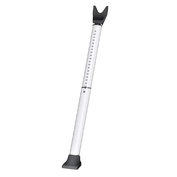phyfalip Upgraded 21-46 in. White Adjustable Door Security Bar with Heavy-Duty Jammer for Home, Apartment, and Travel