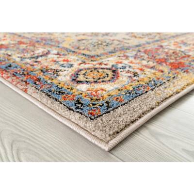 Scentasia Multi-Colored 2 ft. 6 in. x 10 ft. 3 in. Transitional Floral Runner Rug