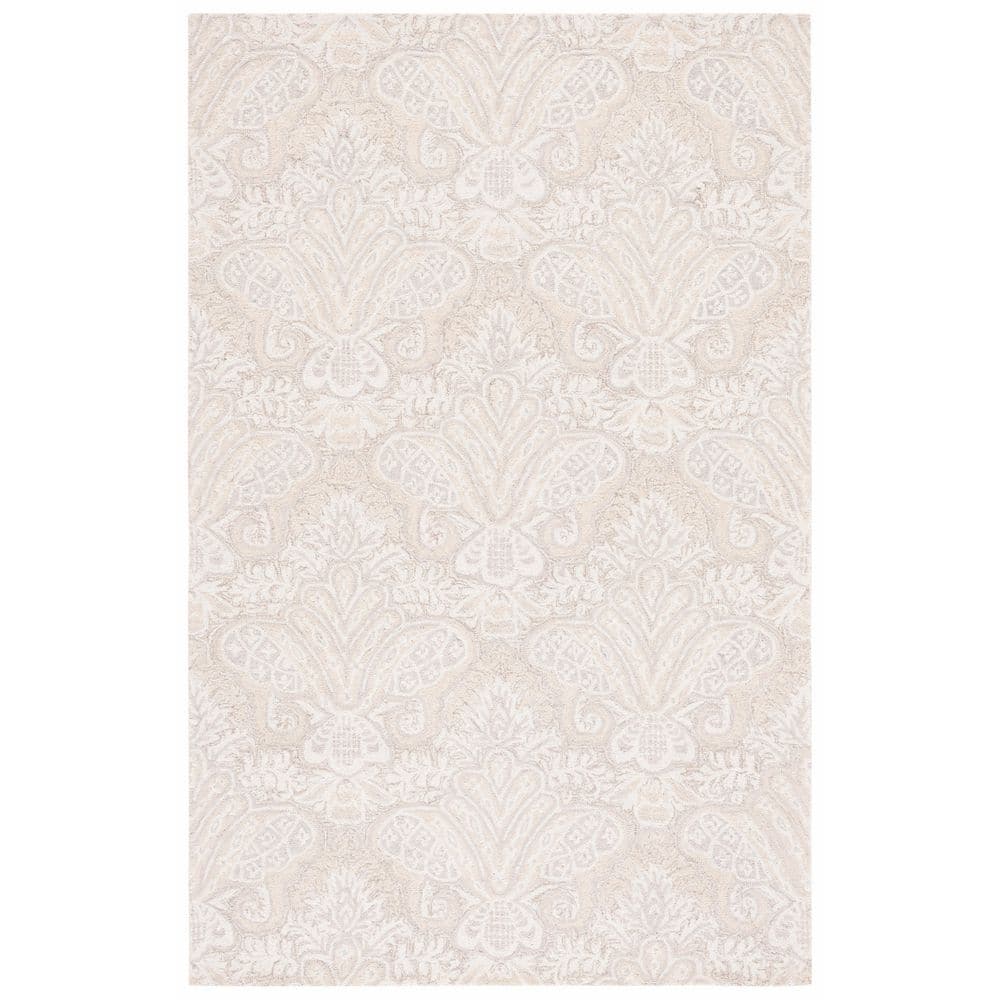 Micro-Loop Beige 5 ft. x 8 ft. Medallion Solid Color Area Rug price history on PriceWatchPro