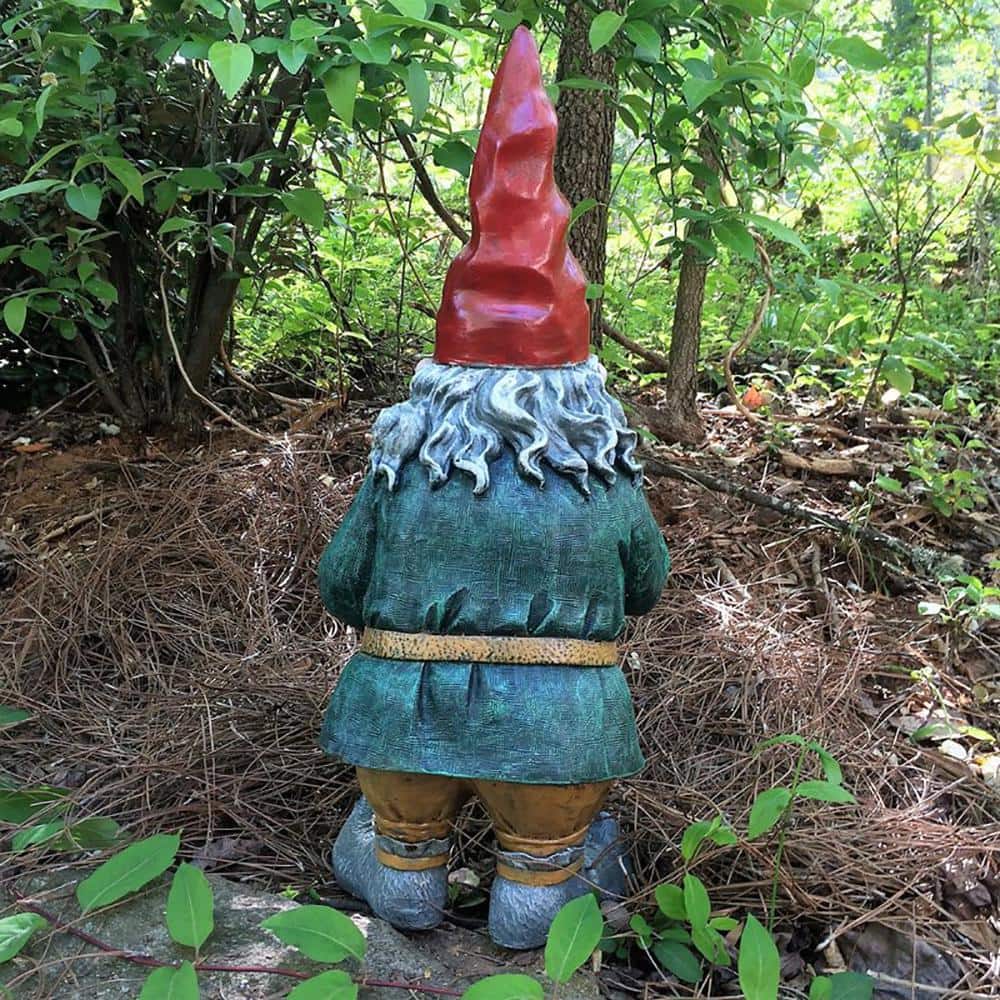 Large Old World Female Garden Gnome Statue in Red Hat