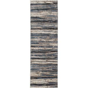 Shoreline Blue/Multi 2 ft. x 7 ft. Striped Runner Rug
