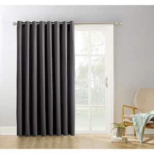 Charcoal Thermal Extra Wide Blackout Curtain - 100 in. W x 84 in. L