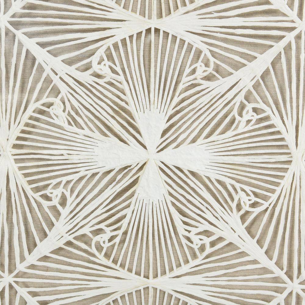 Illusion Off-White and Beige Abstract Rice Paper Wall Art
