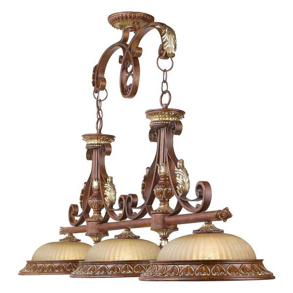 Livex Lighting Villa Verona 3 Light Verona Bronze with Aged Gold