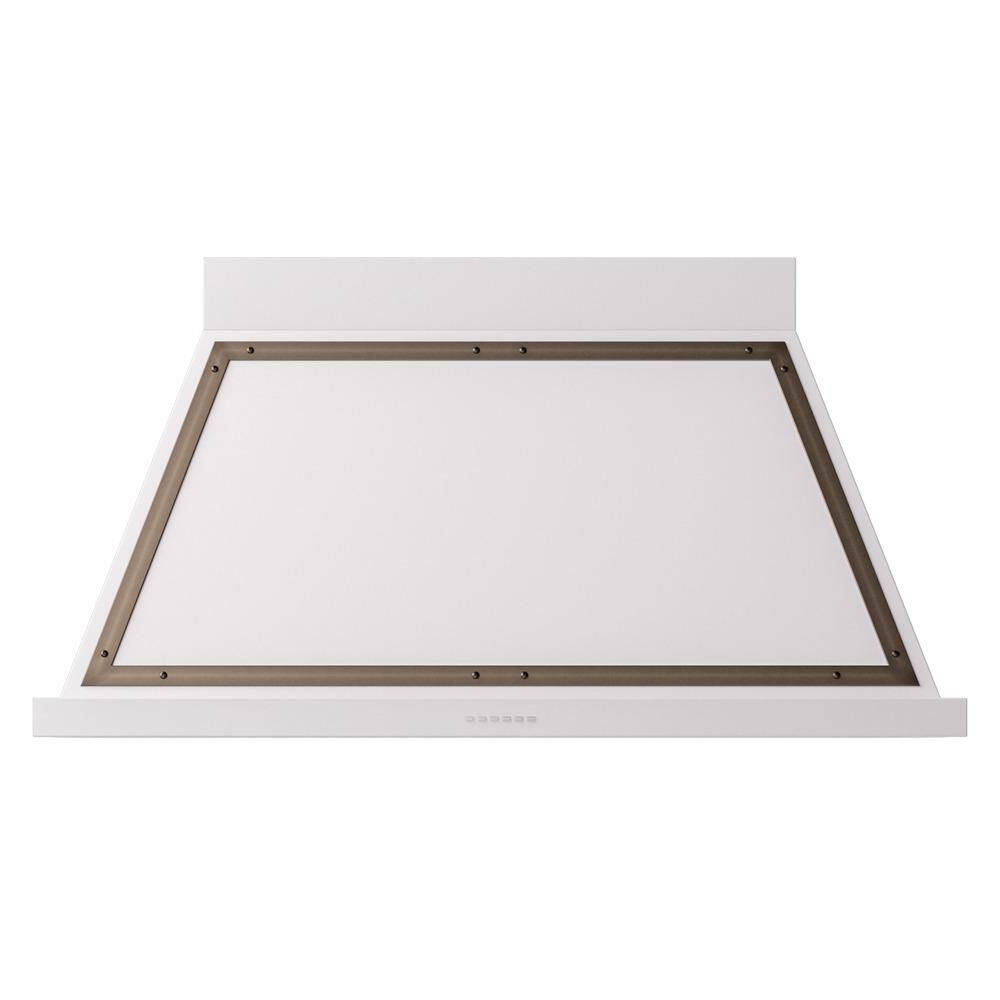 Nostalgie II Series Noblesse 48 in. Ducted Wall Mount Range Hood in White with Burnished Trim and 600 CFM price history on PriceWatchPro