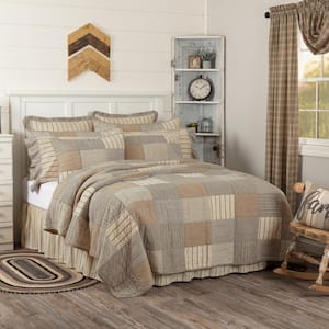 Sawyer Mill Charcoal Farmhouse Patchwork Luxury King Cotton Quilt
