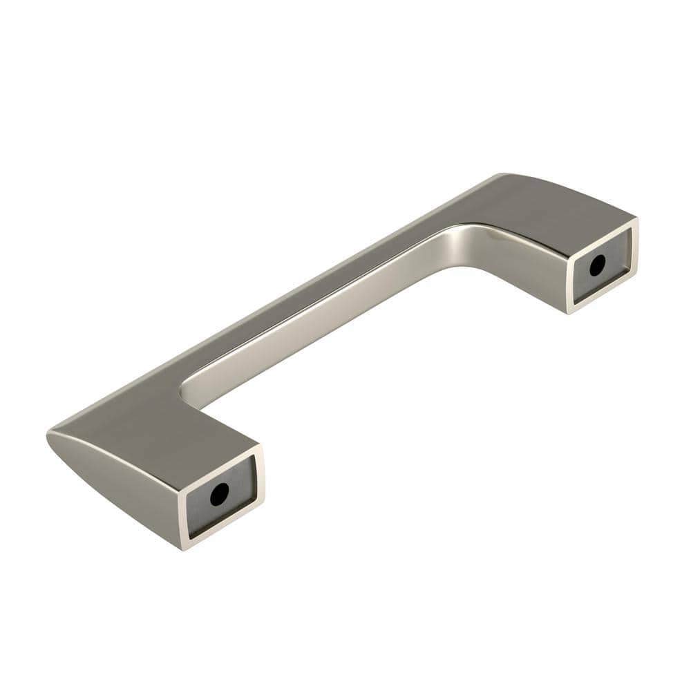 Polished Nickel Modern Cabinet Drawer Pull with Mounting Hardware