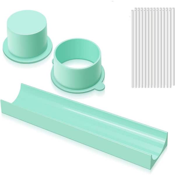 9-Piece ABS Cake Pop Mold Set Round Cake Pop Maker Circle Cutter and Pusher Baking Molds Kit for Home Parties