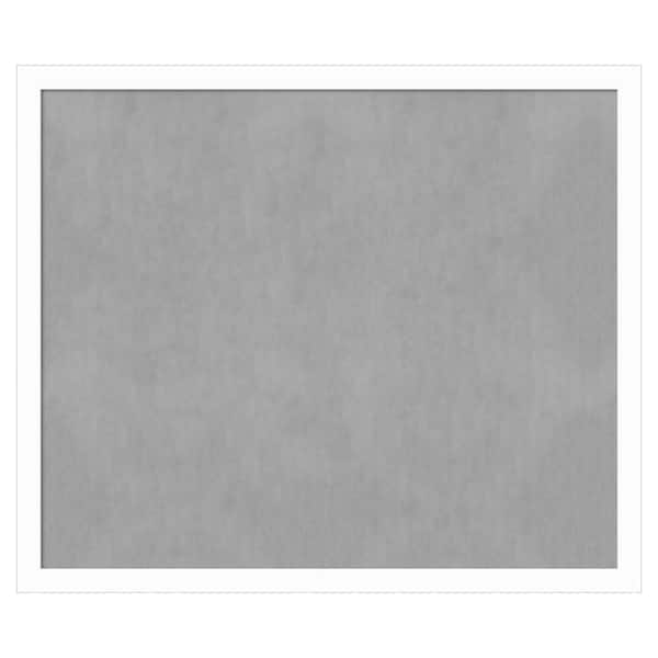 Amanti Art Basic White Narrow 51 in. x 43 in. Framed Magnetic Board
