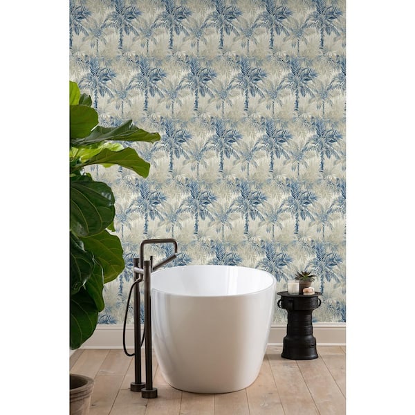Cat Island Horizon Tropical Vinyl Peel and Stick Wallpaper Roll (Covers 30.75 sq. ft.)