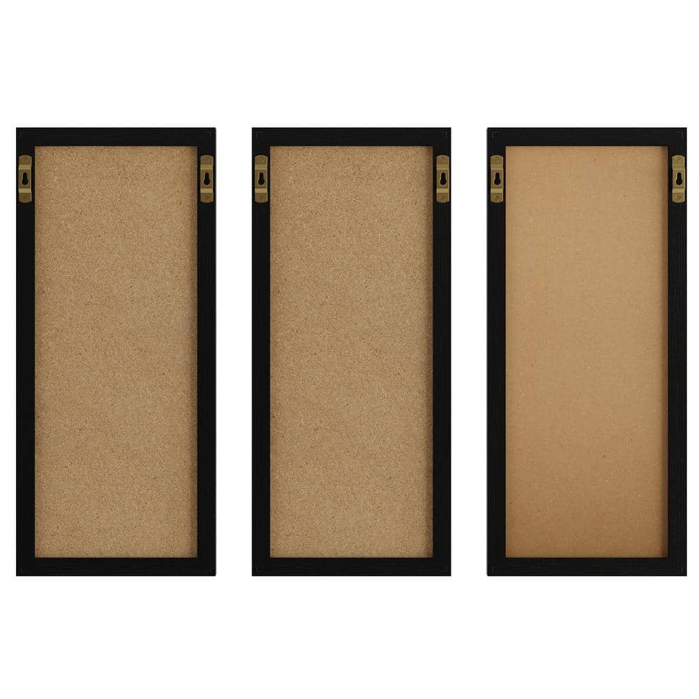 Black Woodgrain Cork, Chalk, and Letter Board Set