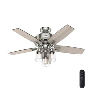 Bennett 44 in. Indoor Brushed Nickel Ceiling Fan with Light Kit and Remote Control