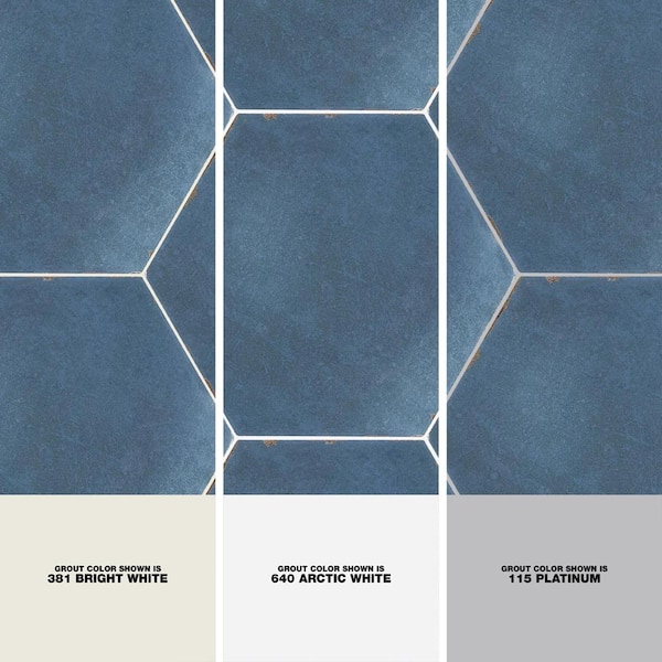 Ivy Hill Tile Alexandria Denim Blue Hexagon 5.5 in. x 6 in
