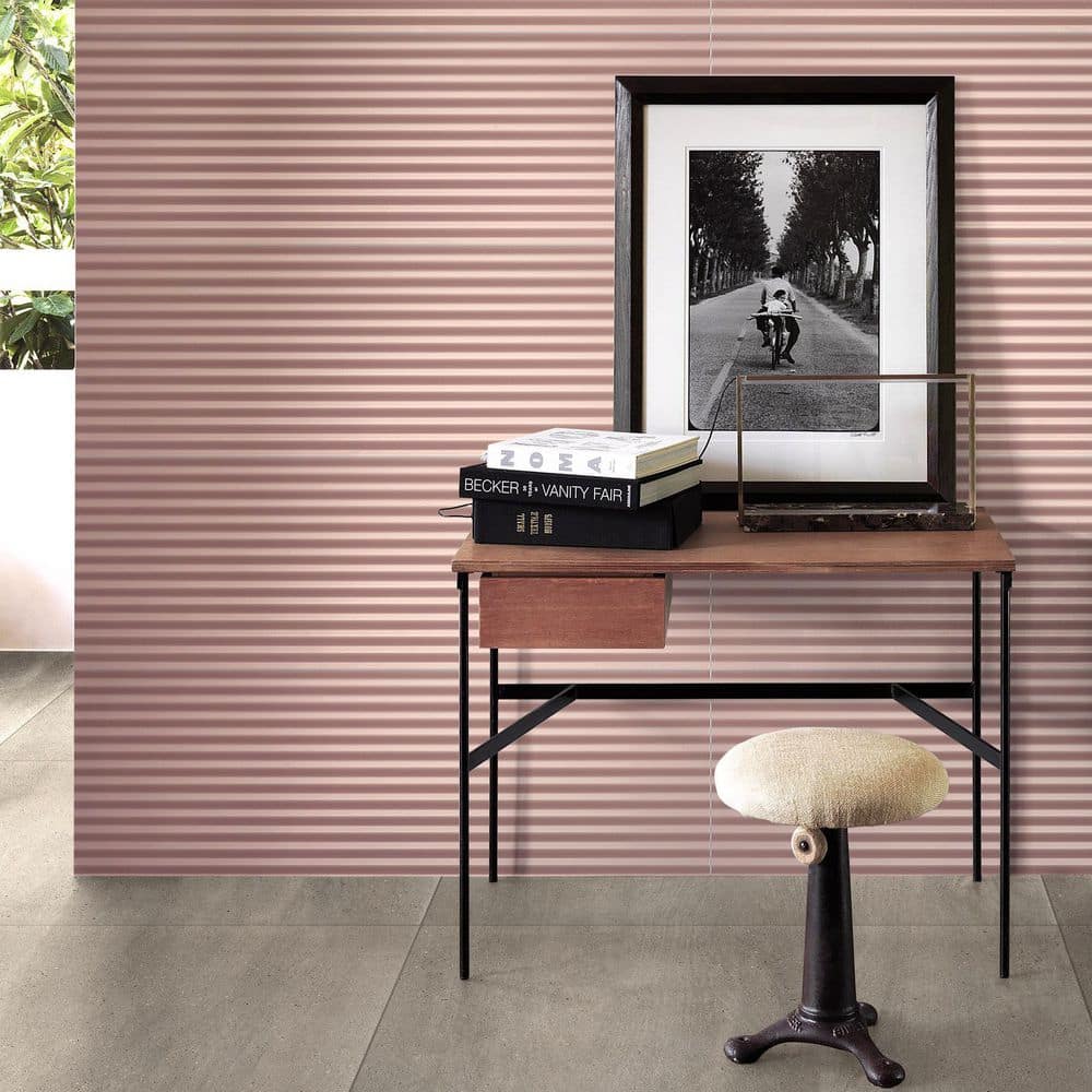Blush Pink Matte Ceramic Rectangular Wall Tile