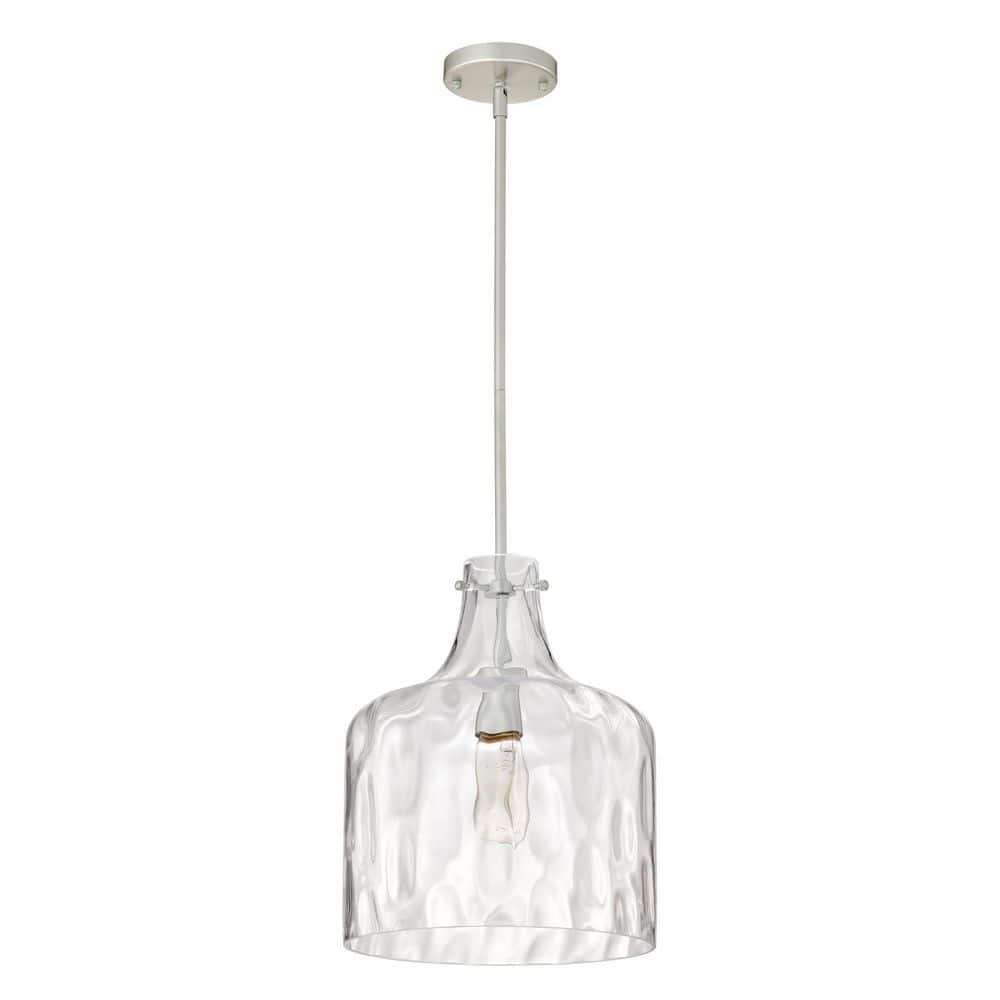 Daelan 12 in. 1-Light Indoor Powdered Chrome Finish Pendant Light price history on PriceWatchPro