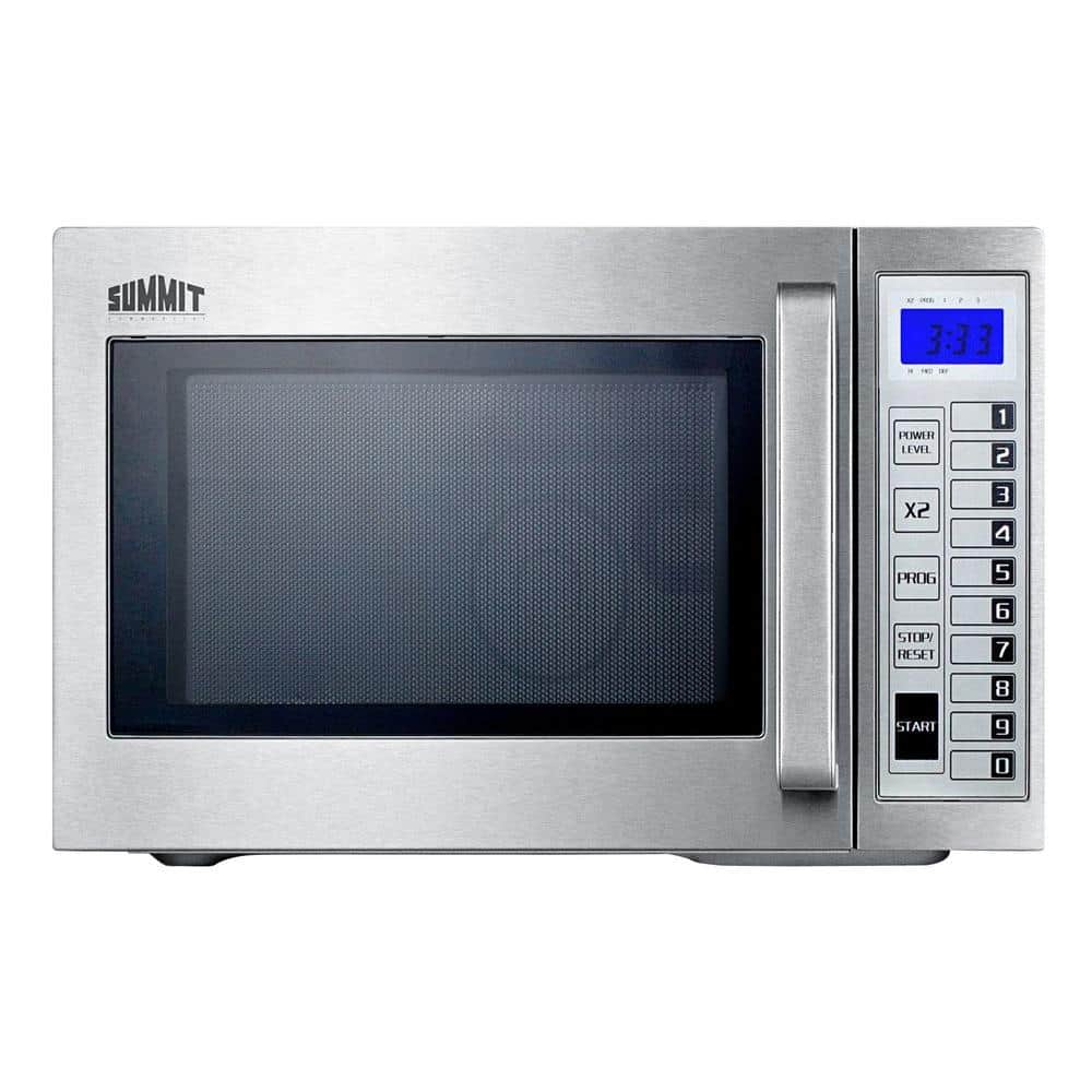 Summit Appliance 0.9 cu. ft. Countertop Microwave in Stainless Steel, Silver