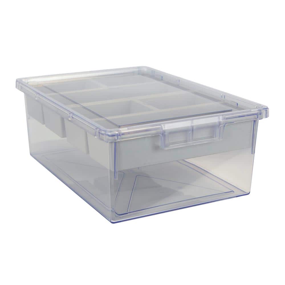 Bin/ Tote/ Tray Divider Kit - Double Depth 6 in. Bin in Clear - 3 pack price history on PriceWatchPro