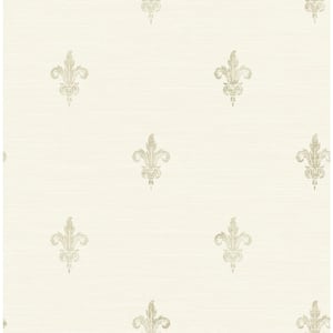 French Lily Cream Paper Non Pasted Strippable Wallpaper Roll (Cover 56.05 sq. ft.)
