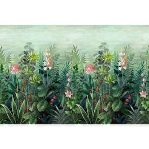 Green Romatic Floral Sage Print Non-Woven Non-Pasted Textured Wallpaper 57 Sq. Ft.