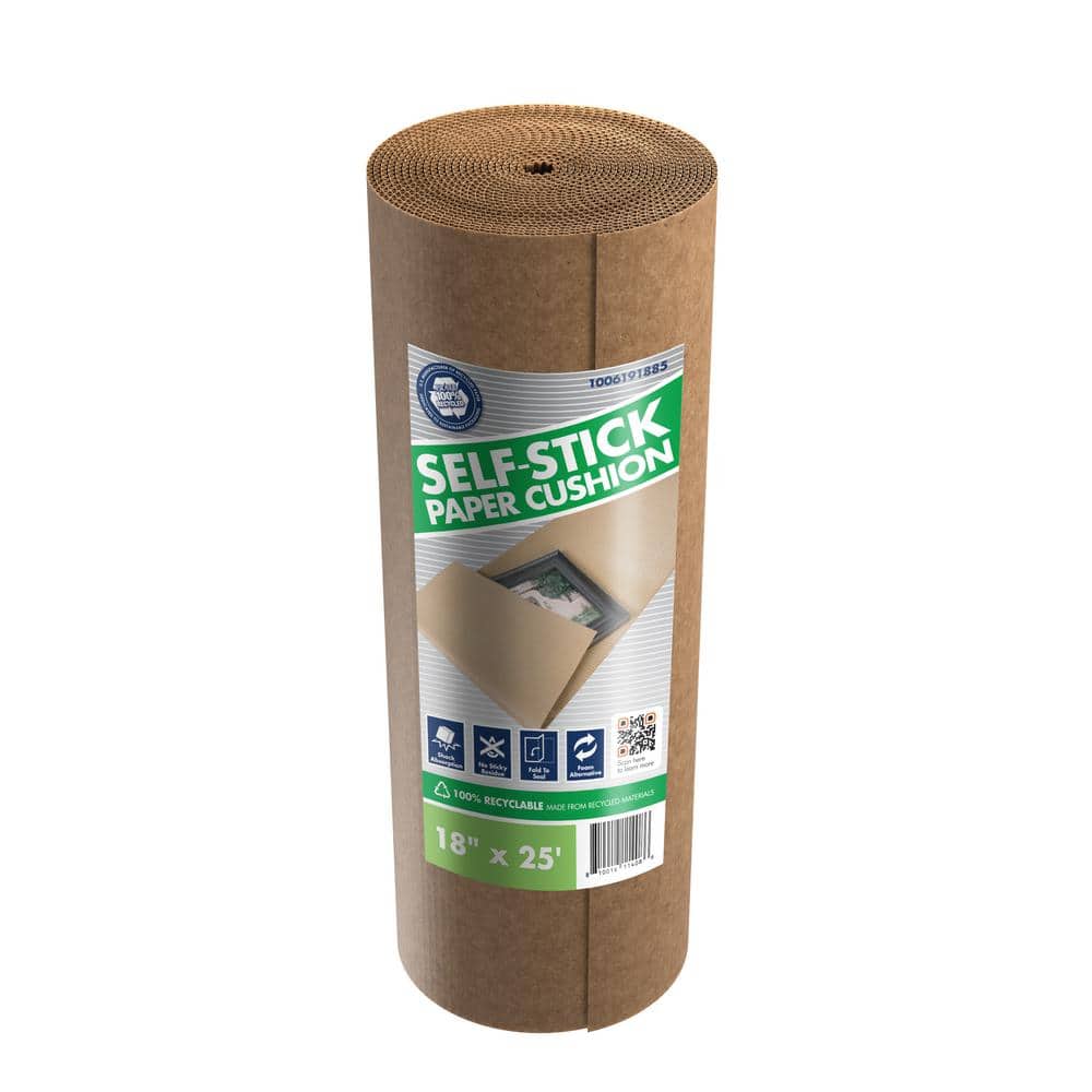 Pratt Retail Specialties 18 in. x 25 ft. Self-Stick Paper Protection Roll  (16-Pack) SLFSTKPPR16 - The Home Depot