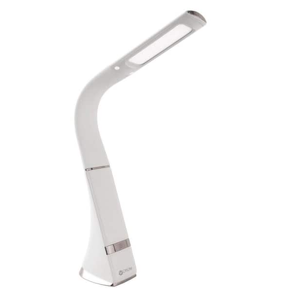 OttLite 12.5 in. White Wellness Series Recharge LED Desk Lamp