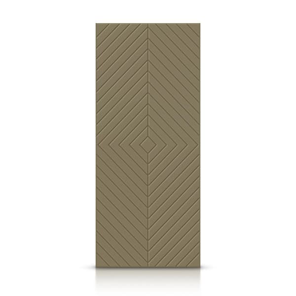 CALHOME 36 in. x 96 in. Hollow Core Olive Green Stained Composite MDF Interior Door Slab