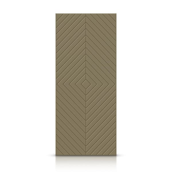 CALHOME 42 in. x 96 in. Hollow Core Olive Green Stained Composite MDF Interior Door Slab