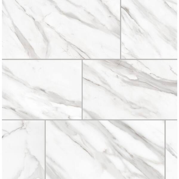 Florida Tile Home Collection Avante Bianco 12 in. x 24 in. Porcelain Floor and Wall Tile Sample (1.9 sq. ft./Piece)