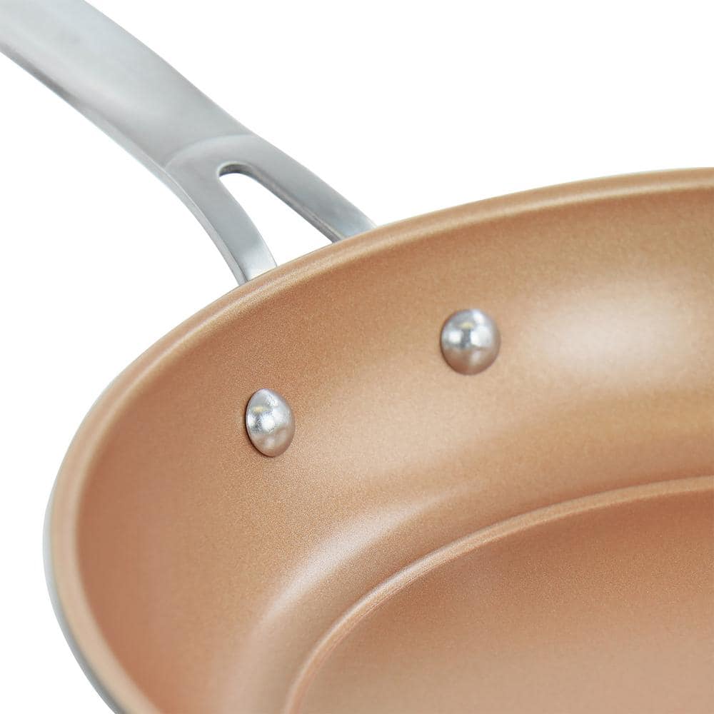 Chestnut Copper Nonstick Carbon Steel Frying Pan Set
