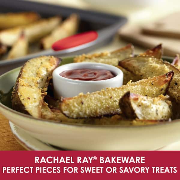 Rachael Ray Cucina Nonstick Bakeware 4-Piece Set Latte Brown Red