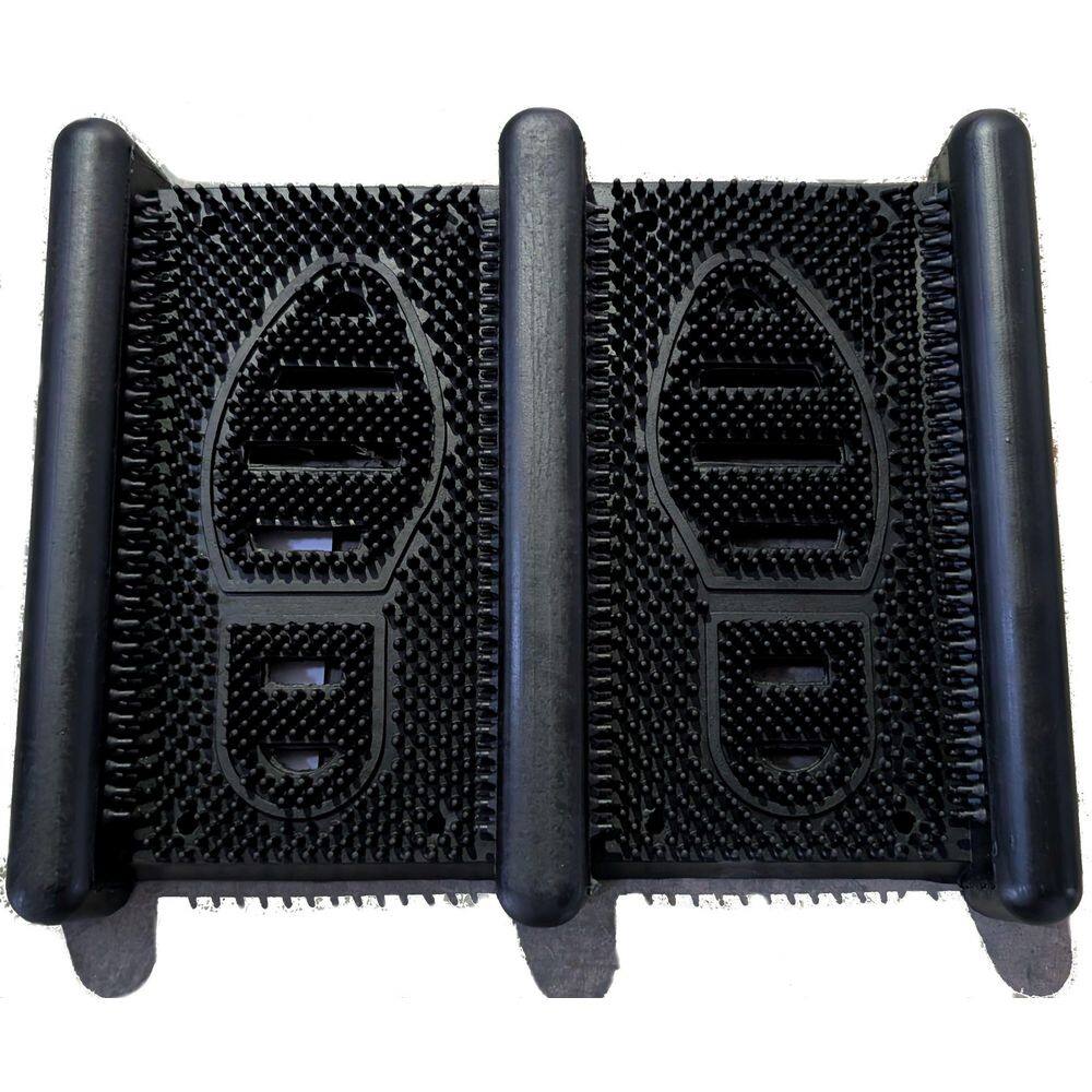 Rubber Black 15.5 in. x 12.5 in. Outdoor Boot Scraper Mat price history on PriceWatchPro