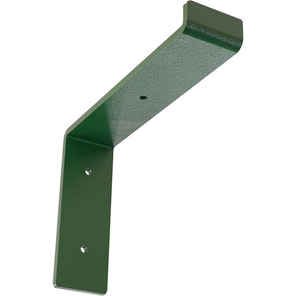 Ekena Millwork 2 in. x 6 3/4 in. x 8 in. Hammered Deep Green Steel Truss Shelf Bracket