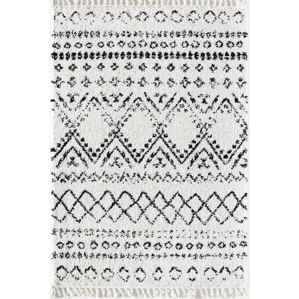 Mason Shag Whisper White 8 ft. x 10 ft. Area Rug