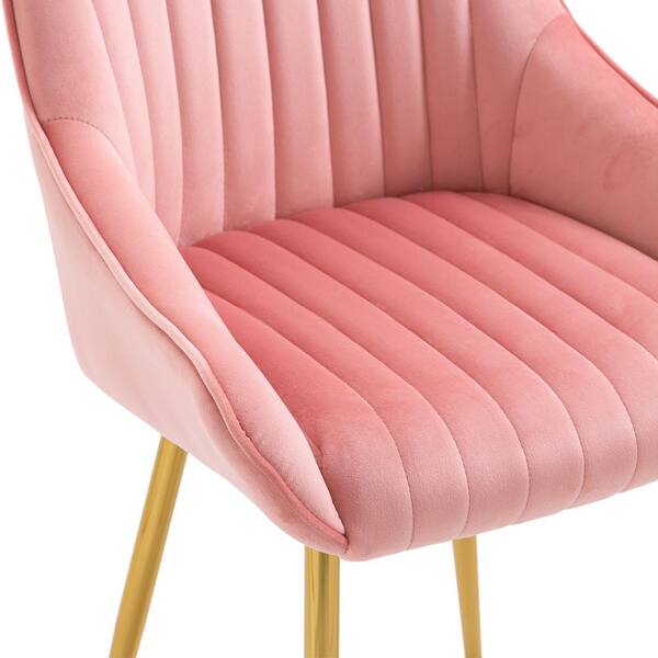 single pink dining chair