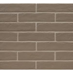 Take Home Tile Sample - Capella Putty 4 in. x 4 in. Brick Matte Porcelain Floor and Wall Tile