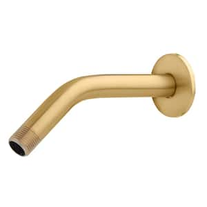 8 in. Shower Arm and Flange in Matte Gold