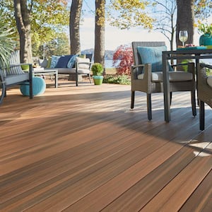 0.925 in. x 5-3/8 in. x 12 ft. Jatoba Grooved Edge Capped Composite Decking Board