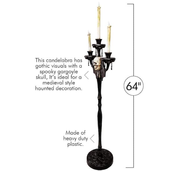 Gothic Candle Holder Candlestick Ghost Skull Resin Crafts Home Decorat