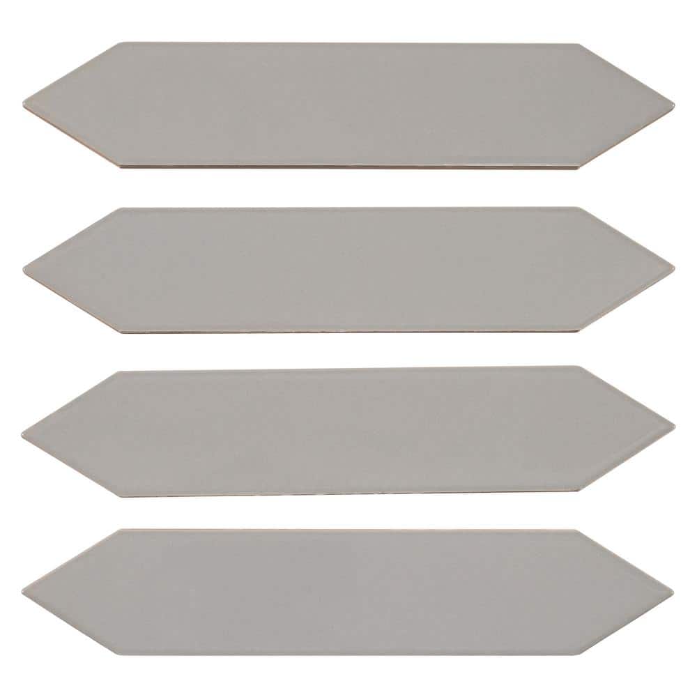 Concerto-Bowtie Burtam 2 in. x 8 in. Glossy Ceramic Picket Wall Tile (8.14 