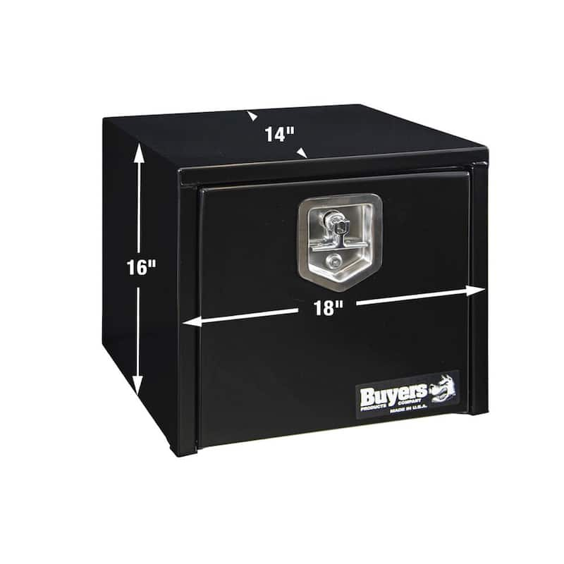 18 in. Black Steel Underbody Truck Box