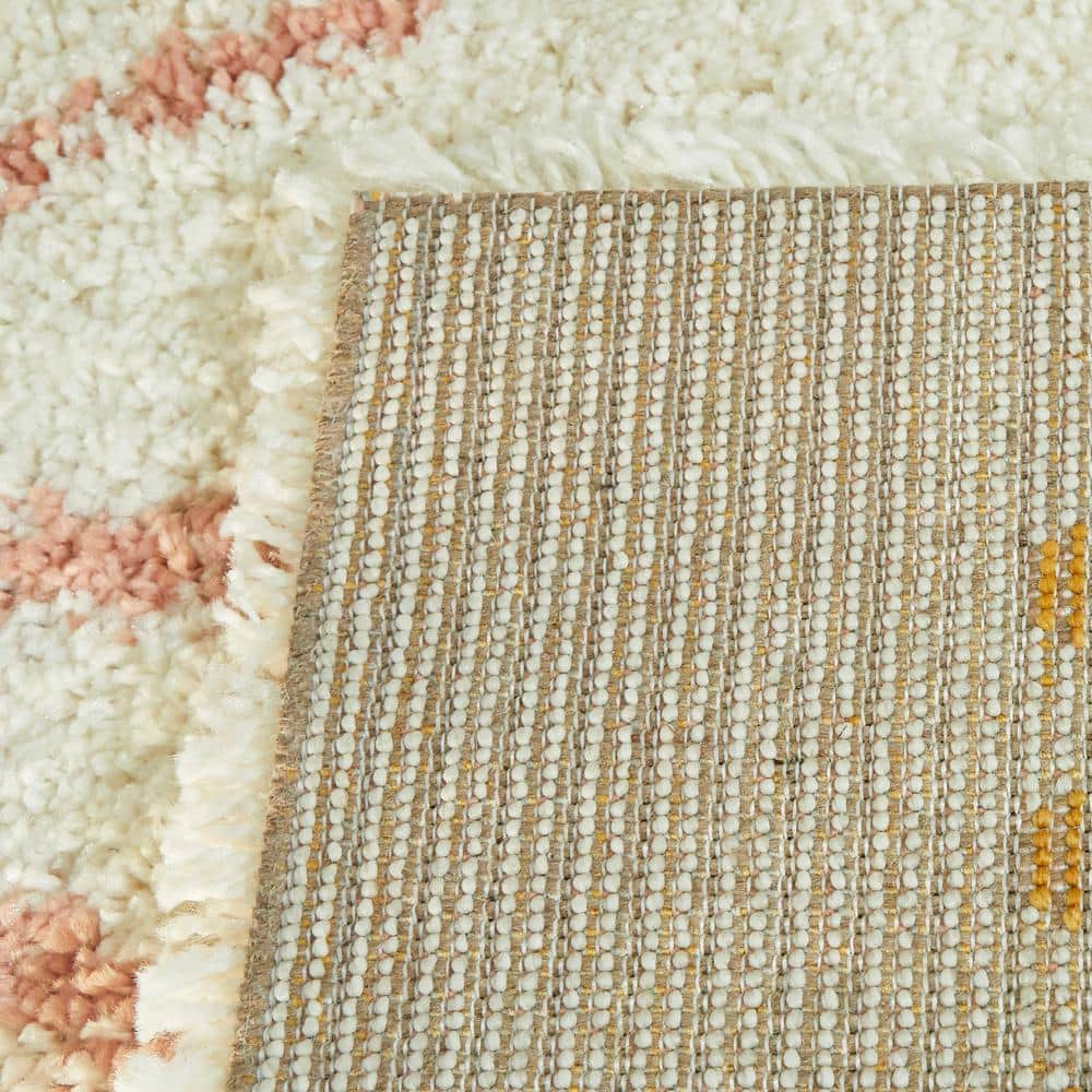 Cream and Yellow Sun Spot Kids' Rectangular Synthetic Rug 5' x 7'