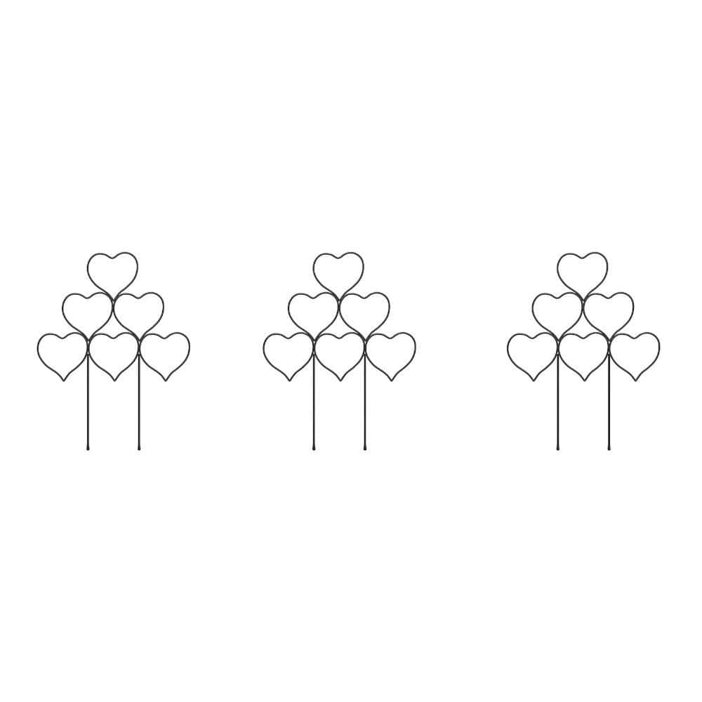 14.6 in. Metal Stackable Plant Support Trellis for Indoor Climbing Plant and Potted Vine Support (3-Pack) price history on PriceWatchPro