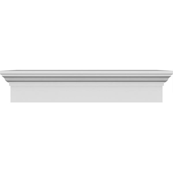 Ekena Millwork 1 in. x 167 in. x 6 in. Polyurethane Crosshead Moulding