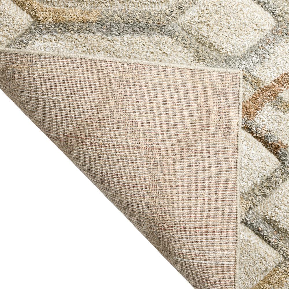 Linen Geometric 8' x 10' Reversible Rectangular Area Rug