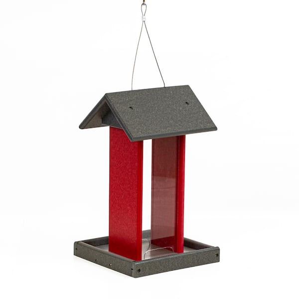 American Furniture Classics OUTDOOR LEISURE Model GM18GR Tall Bird Feeder Made with High Density Poly Resin
