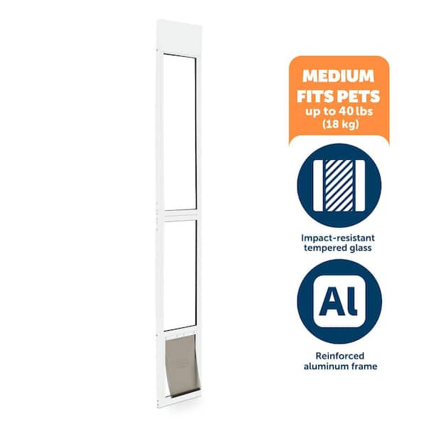 8 1/4 in. x 12 3/16 in. Sliding Glass Pet Door, 2-Piece, Medium