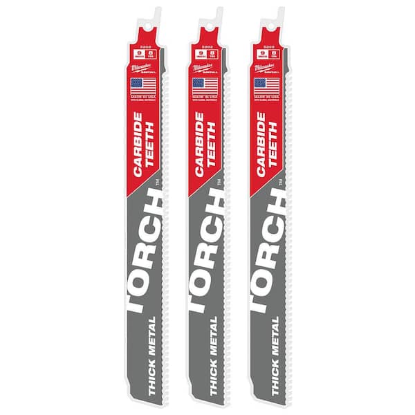 Milwaukee 9 in. 8 TPI TORCH Carbide Teeth Thick Metal Cutting