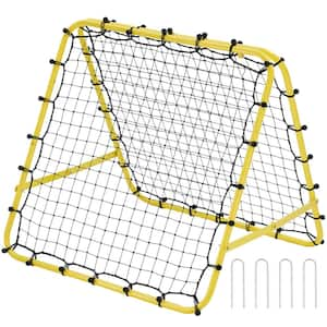 Soccer Rebounder Rebound Net, 40 x 35 x 37 in. Portable Football Training Gifts, Fully Adjustable Angles Goal Net