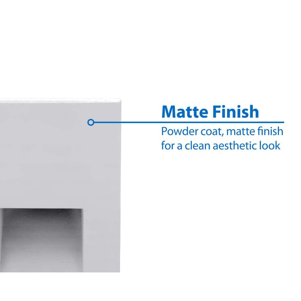 White Matte Aluminum LED Pathway Step Light